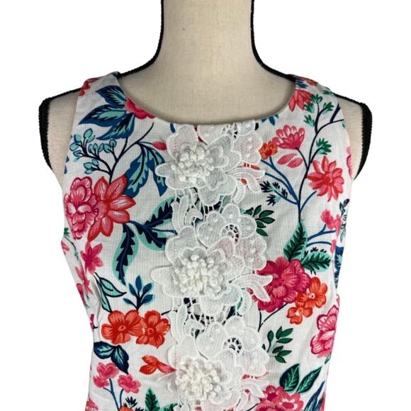 Eliza J Floral Embroidered A Line sleeveless Dress - Picture 4 of 10